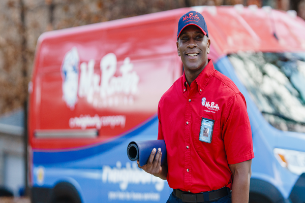 Mr.Rooter infront the van