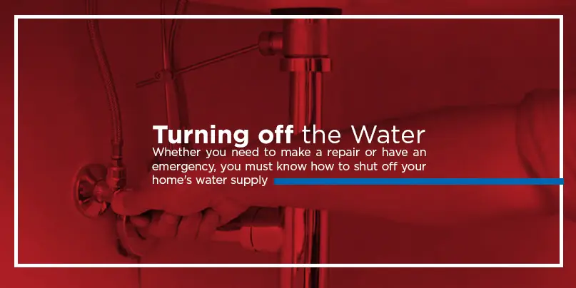 turning off the water turning off the water