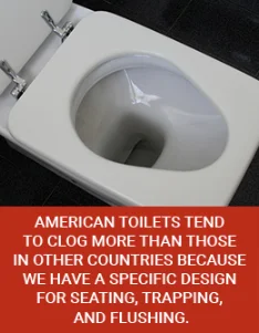 American Toilets Clog More Than Other Countries American Toilets Clog More Than Other Countries